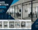 Glass partition doors for modern office interiors